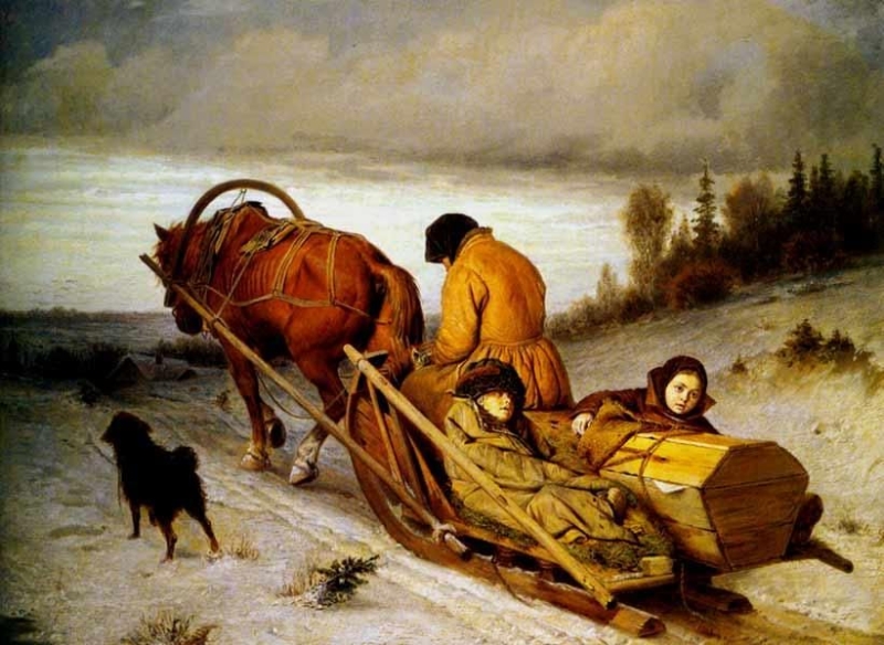 В. Г. Петров. «Похороны крестьянина», 1865 год.jpg