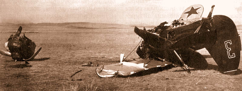 Сбитый советский истребитель, 1939 год